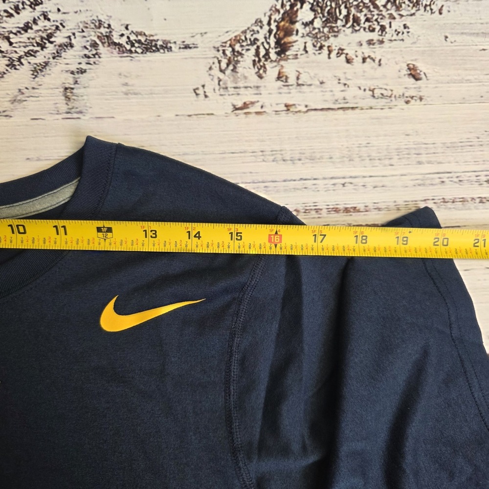 Nike Dri Fit‎ West Virginia Football Short Sleeve Shirt Mens Large Navy Blue - Picture 10 of 11